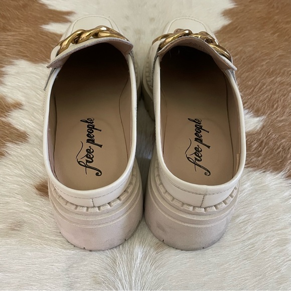 Free People Lyra Link Loafer Mules in Bone EU37.5 - Picture 4 of 9